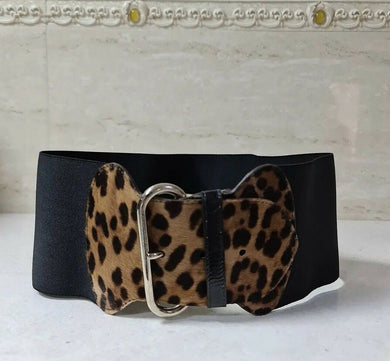 NWOT Dolce & Gabbana Leopard Stretch Belt Sz.85/34” - LuxyBrand