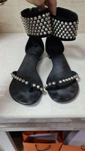 Load image into Gallery viewer, Balmain x Giuseppe Zanotti Studded Black Sandals Sz.39 - LuxyBrand
