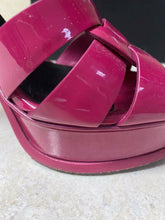 Load image into Gallery viewer, Yves Saint Laurent Tribute Pink Patent Sandals Heels Sz 38,5 - LuxyBrand
