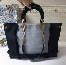 Load image into Gallery viewer, Christian Dior Cruise Collection D-Light Canvas Chain Tote Bag
