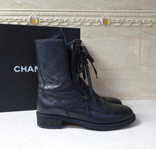 Load image into Gallery viewer, Chanel Quilted Combat Boots
